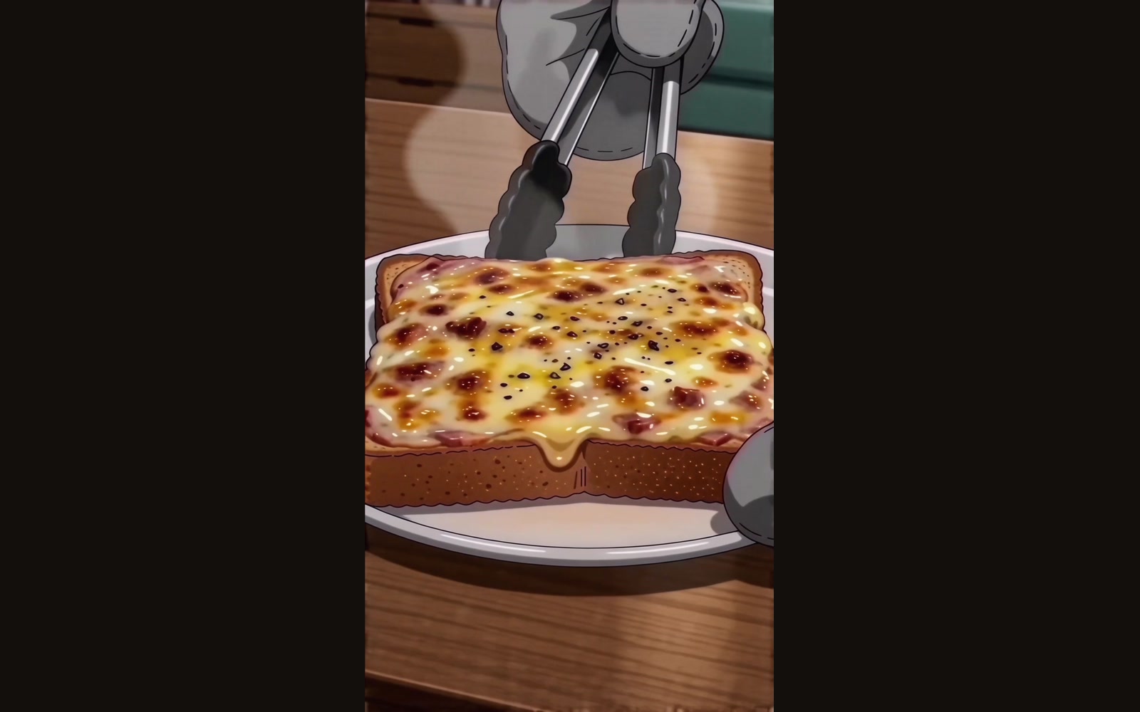 朝から罪のダブルチーズハムトーストの完成イメージ