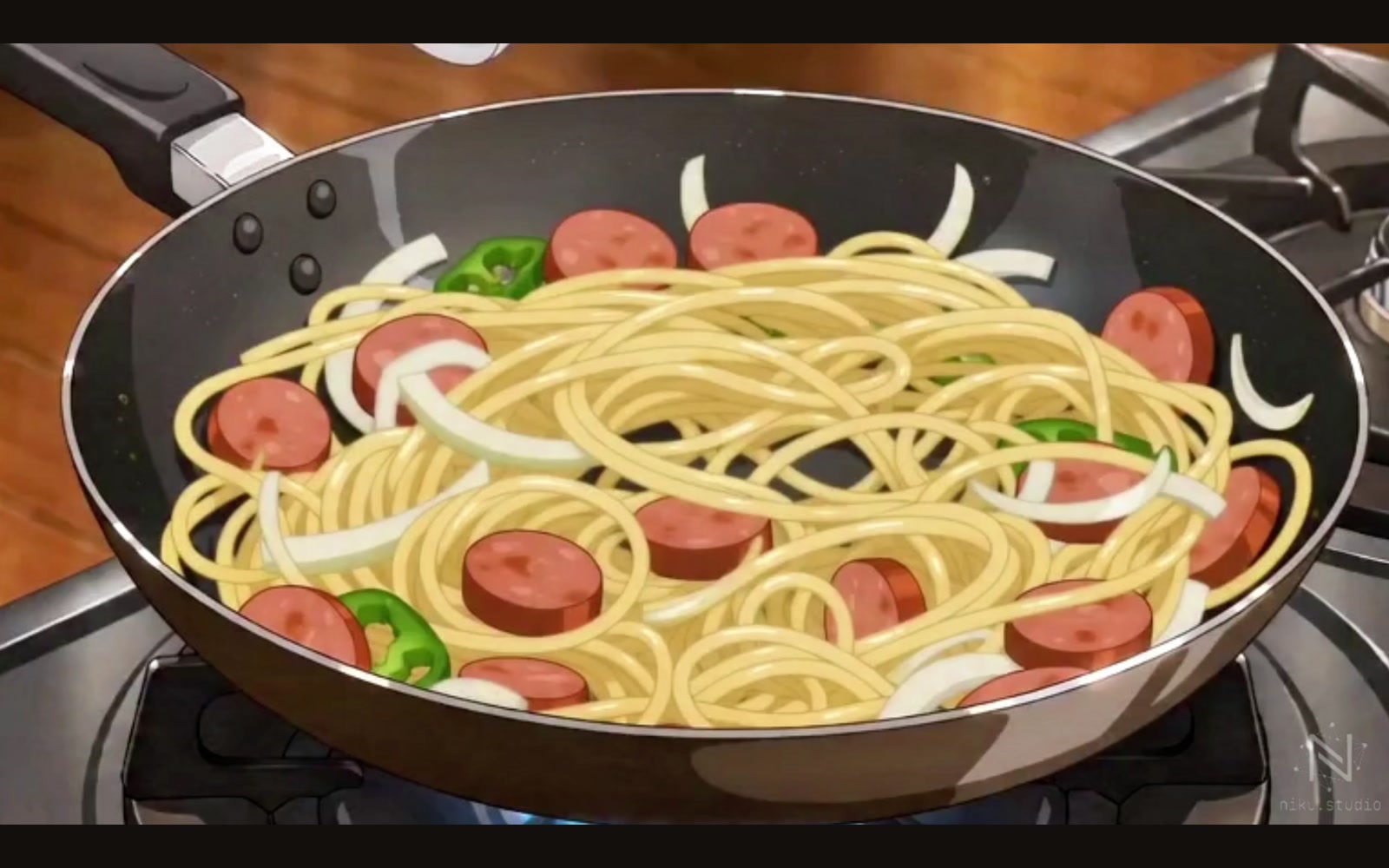 手順6「麺をなじませる」の本編カット